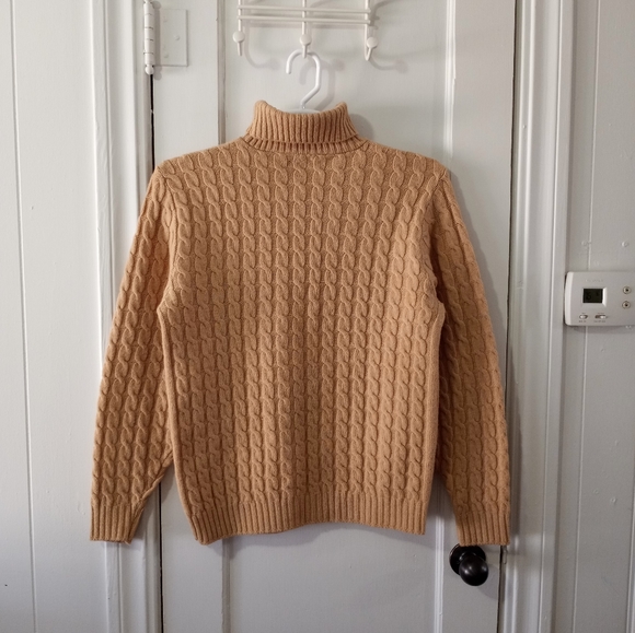 Vintage Lord Jeff Cable Knit Turtle Neck Sweater Women's Size Large - Picture 2 of 10